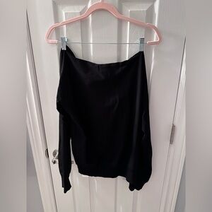 Aritzia Chic Black Off-Shoulder Sweater, small, new